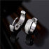 316L Surgical Steel Classic Frosted Men Women Hypoallergenic Huggie Hoop Earring